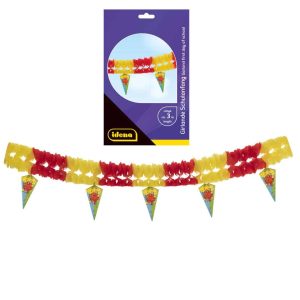 Deko-Wabengirlande „Schulanfang“ mit bunten Schultüten