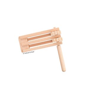 Goki Doppel-Ratsche Natur aus Holz