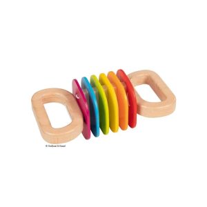 Goki bunte Regenbogen-Klapper für Babys